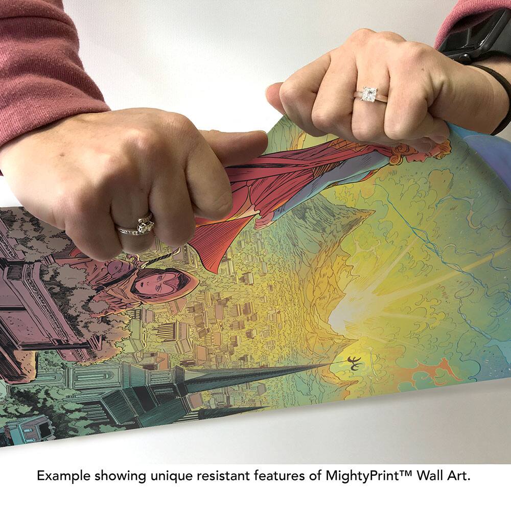 Example showing unique resistant features of MightyPrint™ Wall Art.