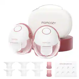 Momcozy - Mobile Style Hands-free Slim Breast Pump | M6 - Cozy Red