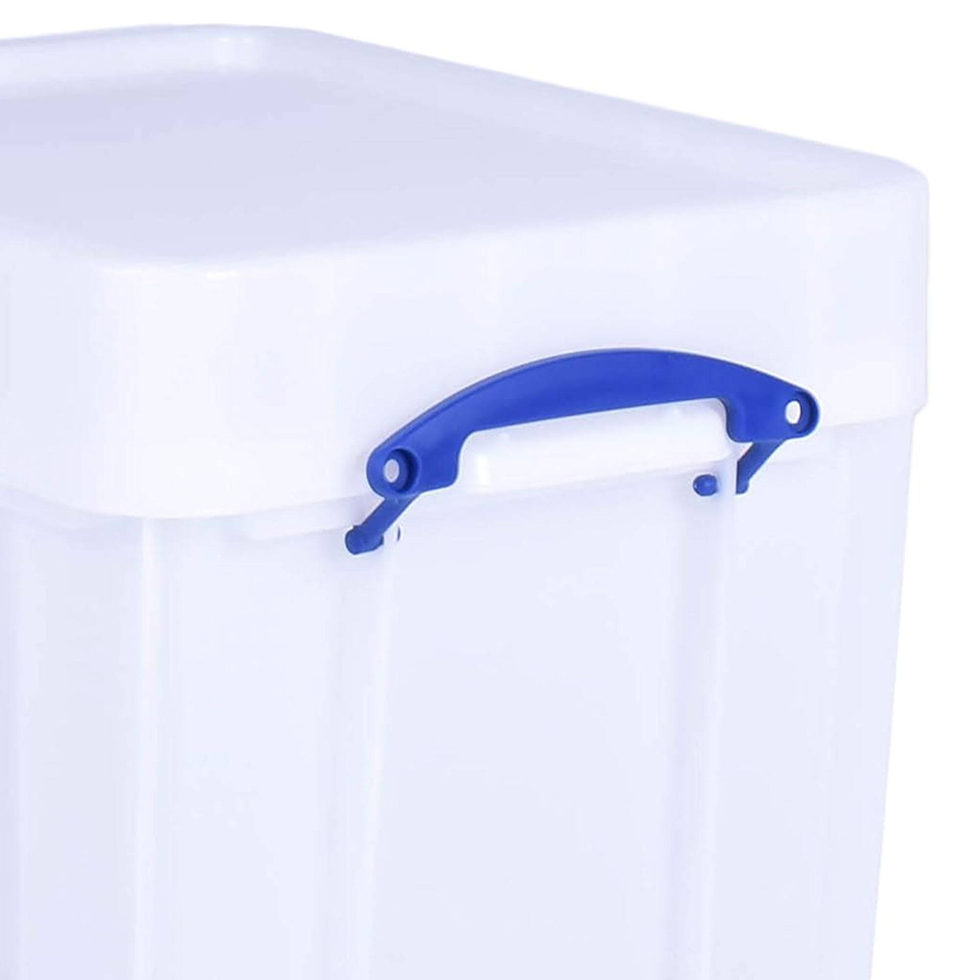 Alt View 4. Really Useful Box - Really Useful Box 35 Liter Extra Strong Plastic Storage Box with XL Lid, White - White.