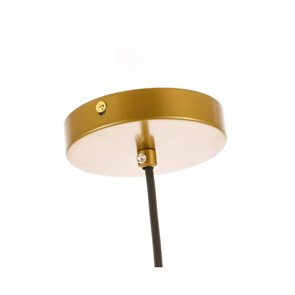 Angle. Living District - Gene 1 light Brass and Clear glass pendant - Brass And Clear Glass.