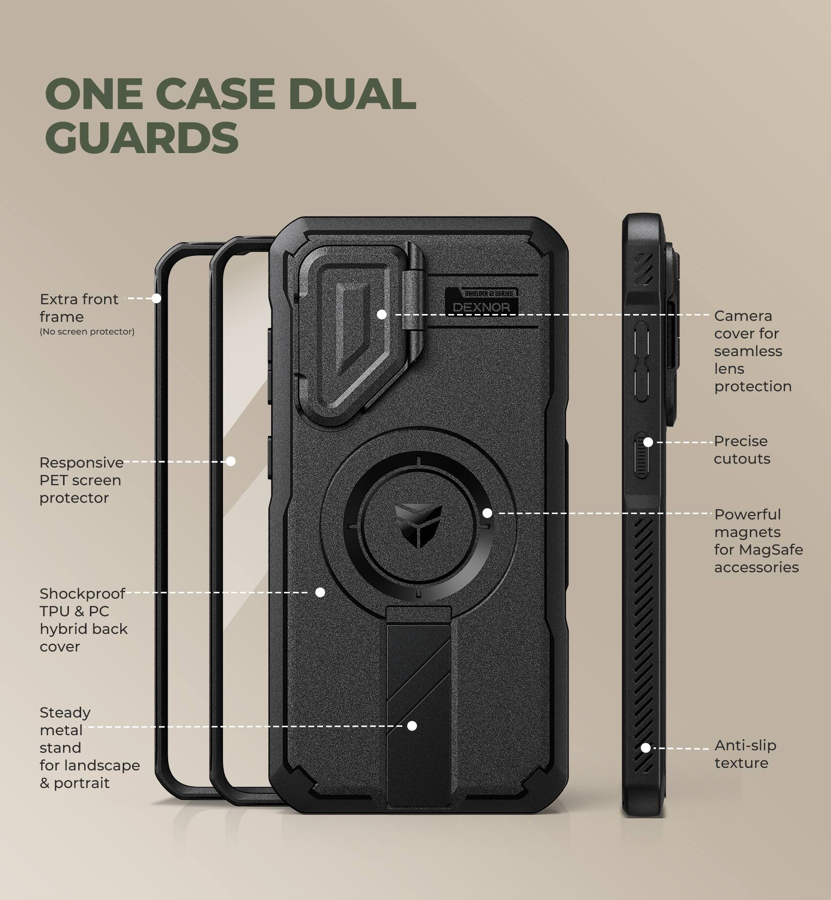 Dexnor Hard Shell Case for Samsung Galaxy S26 FE with Camera Cover ...