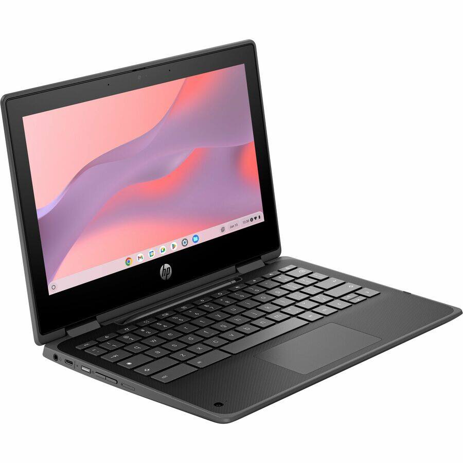 Alt View 5. HP - HP Fortis Pro x360 11.6" HD 1366 x 768 2-in-1 Convertible Chromebook Intel N100 8GB RAM 64GB eMMC Intel UHD Jack Black - - Jack Black.