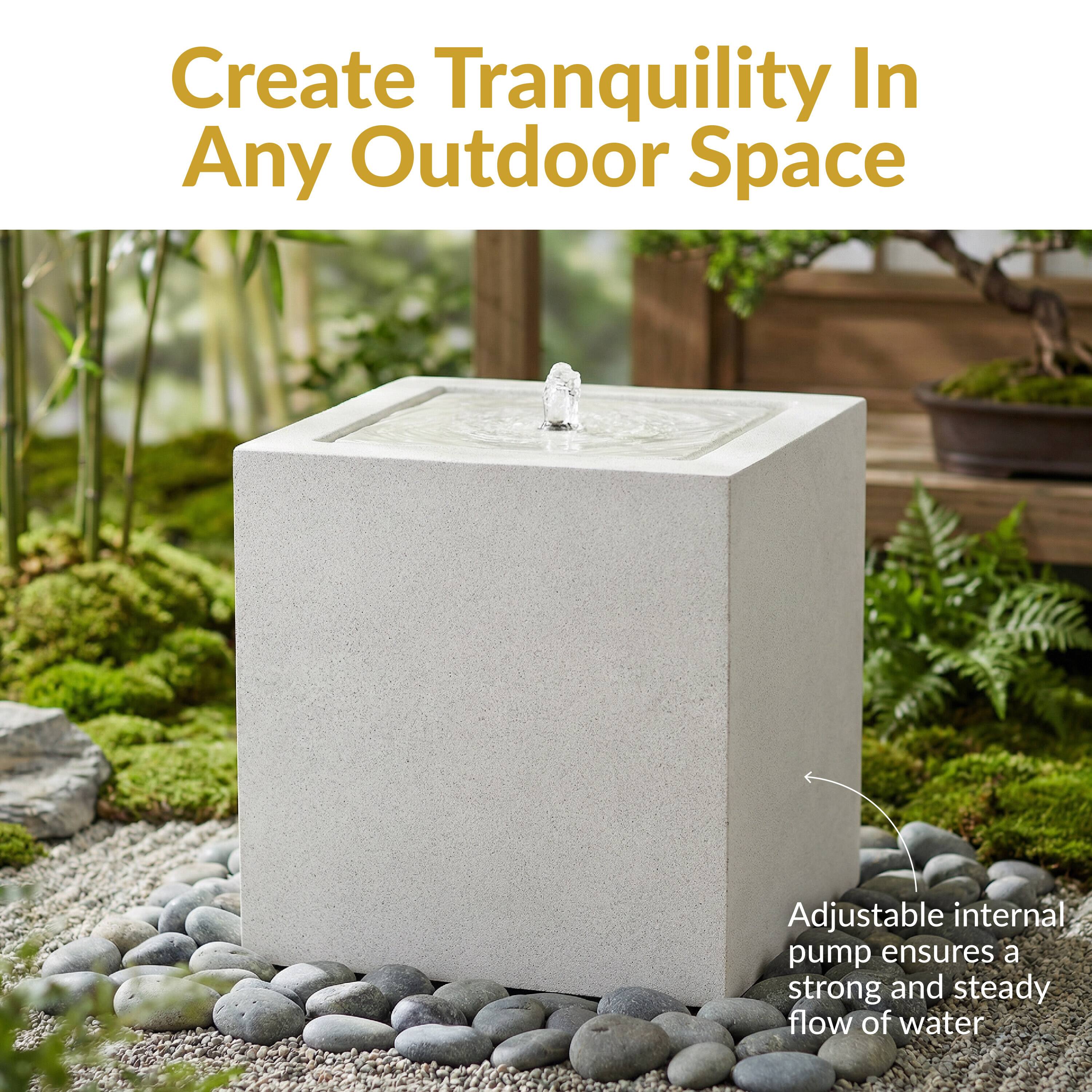 Create Tranquility In Any Outdoor Space

Adjustable internal pump ensures a strong and steady flow of water