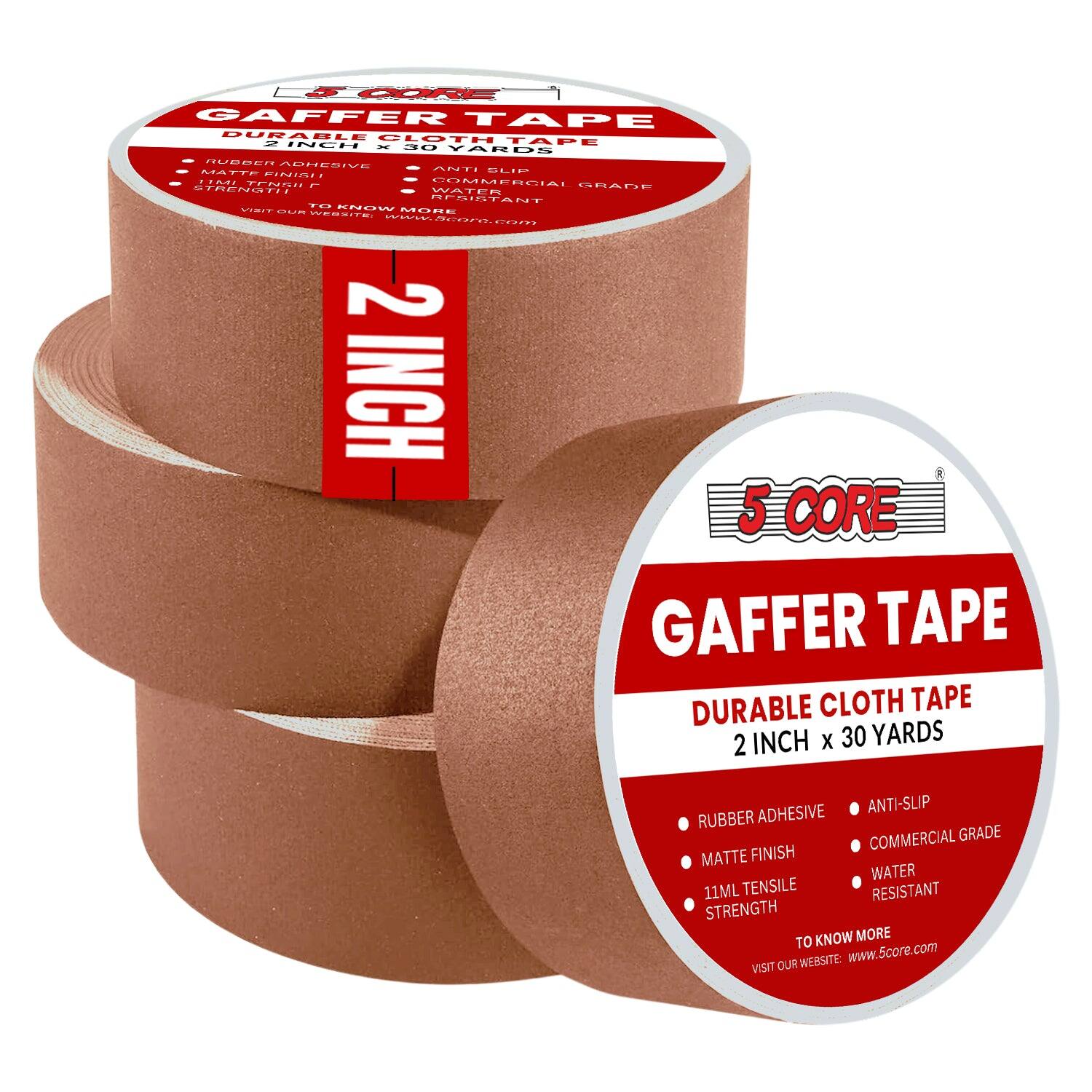 GAFFER TAPE
DURABLE CLOTH TAPE
2 INCH x 30 YARDS
- RUBBER ADHESIVE
- MATTE FINISH
- 11ML TENSILE STRENGTH
- ANTI-SLIP
- COMMERCIAL GRADE
- WATER RESISTANT
5 CORE
TO KNOW MORE
VISIT OUR WEBSITE: www.5core.com