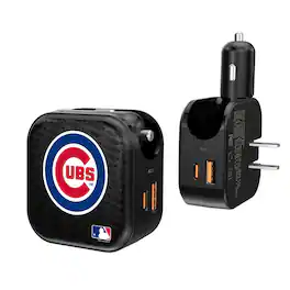 Keyscaper - Chicago Cubs Dual Port USB Car & Home Charger - Multicolor