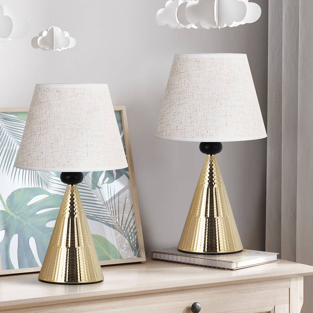Angle. Oumilen - Industrial Vintage Metal Shade Cage Table Lamp for Bedroom, Living Room, Office.