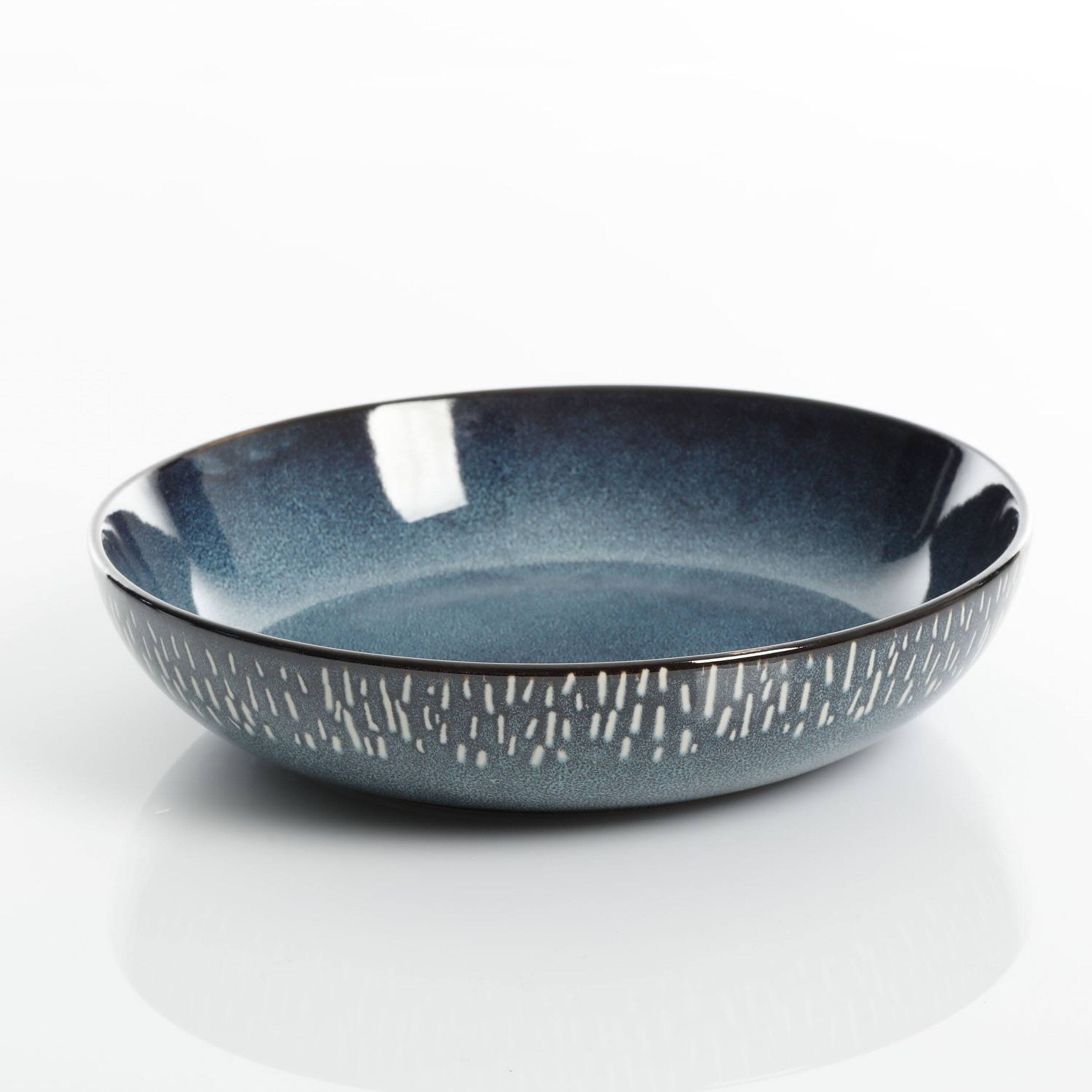 Alt View 3. Gibson - Gibson Elite Matisse 16 Piece Double Bowl Dinnerware Set, Cobalt - Blue.