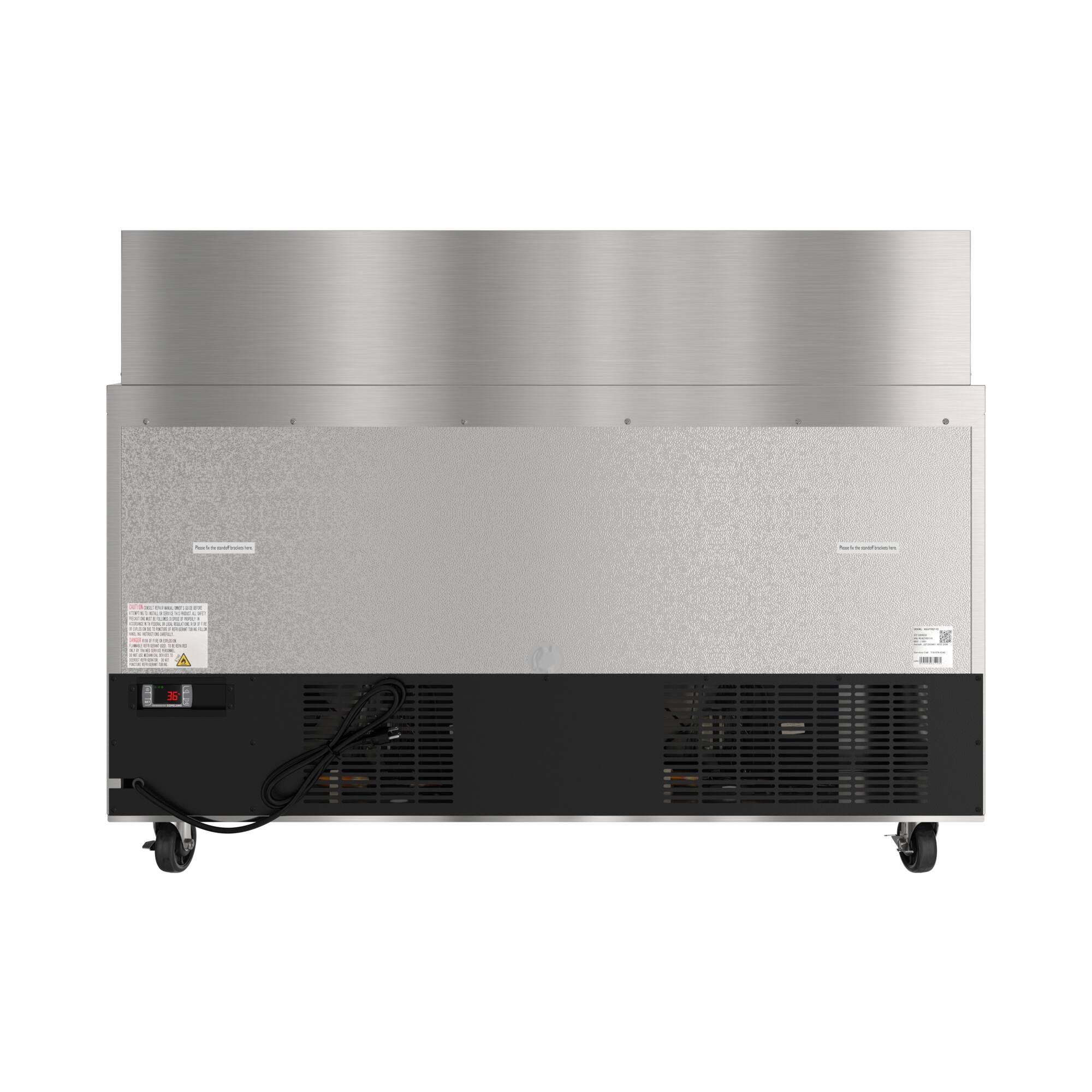 Alt View 9. Koolmore - 60 in. Commercial 2-Door Refrigerated Mega Salad and Sandwich Prep Table, 24 Pan Capacity and 18.4 Cu. Ft. of Storage - Stainless steel.