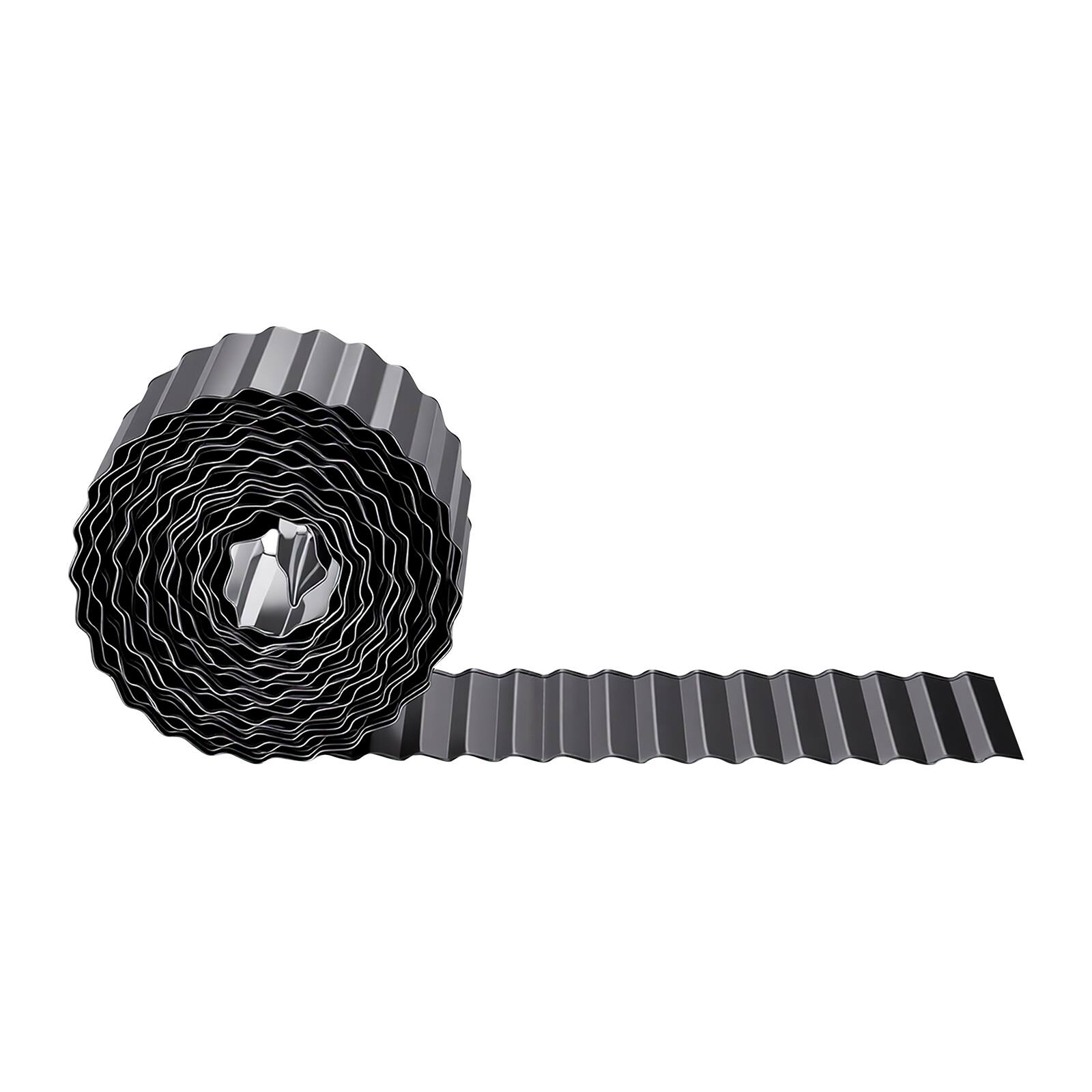 Alt View 5. VEVOR - Galvanized Steel Landscape Edging, 40 ft x 6 in Metal Edging for Landscaping with Gloves, Easy-to-Install Bendable - Black.