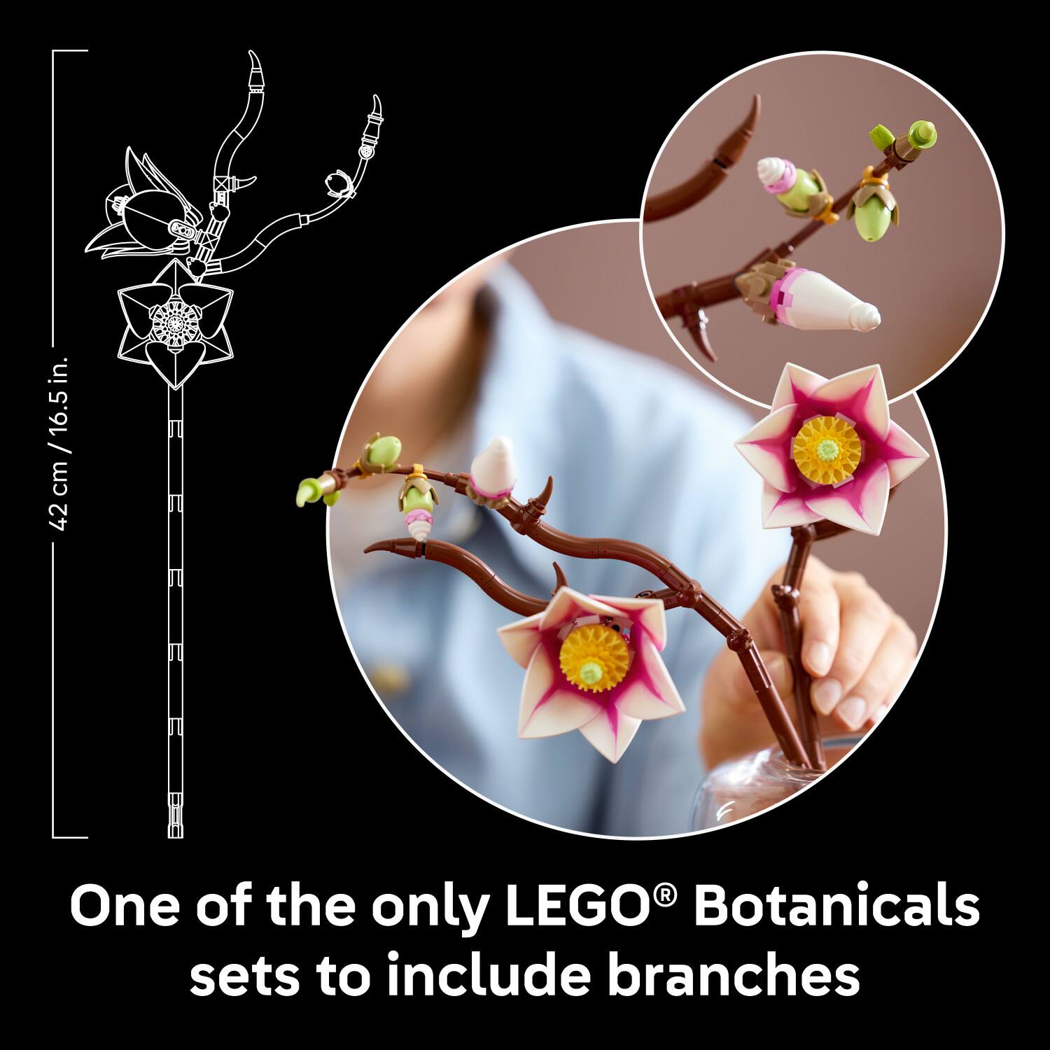 One of the only LEGO Botanicals sets to include branches

42 cm / 16.5 in.