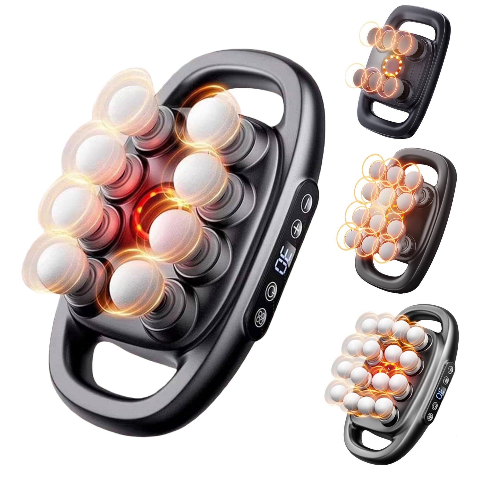 Live At Space - 16-Head Deep Tissue Massage Gun, 30 Speeds 3 Modes, Quiet 45dB, 4Hr Battery, Xmas Gift - 642146676482