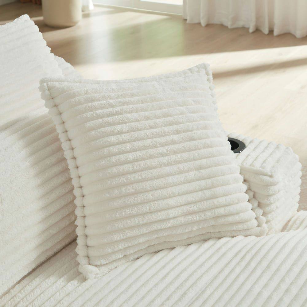 Alt View 1. Kadyn - 47.24 inch modern comfortable cushioned compression sofa with unique cushion design, Lounge chair, WHITE - White.