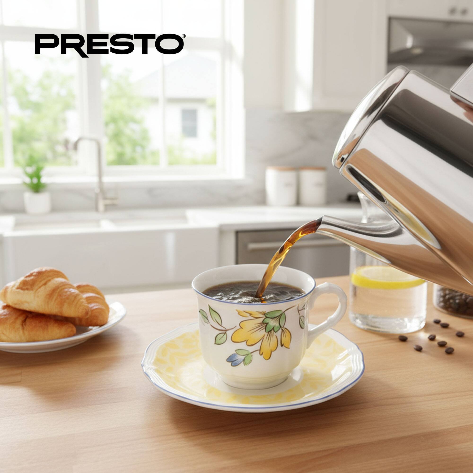 Alt View 5. Presto - Presto 02822 Stainless Steel Coffee Maker, Classic Percolator, Easy Pour, Silver - Silver.