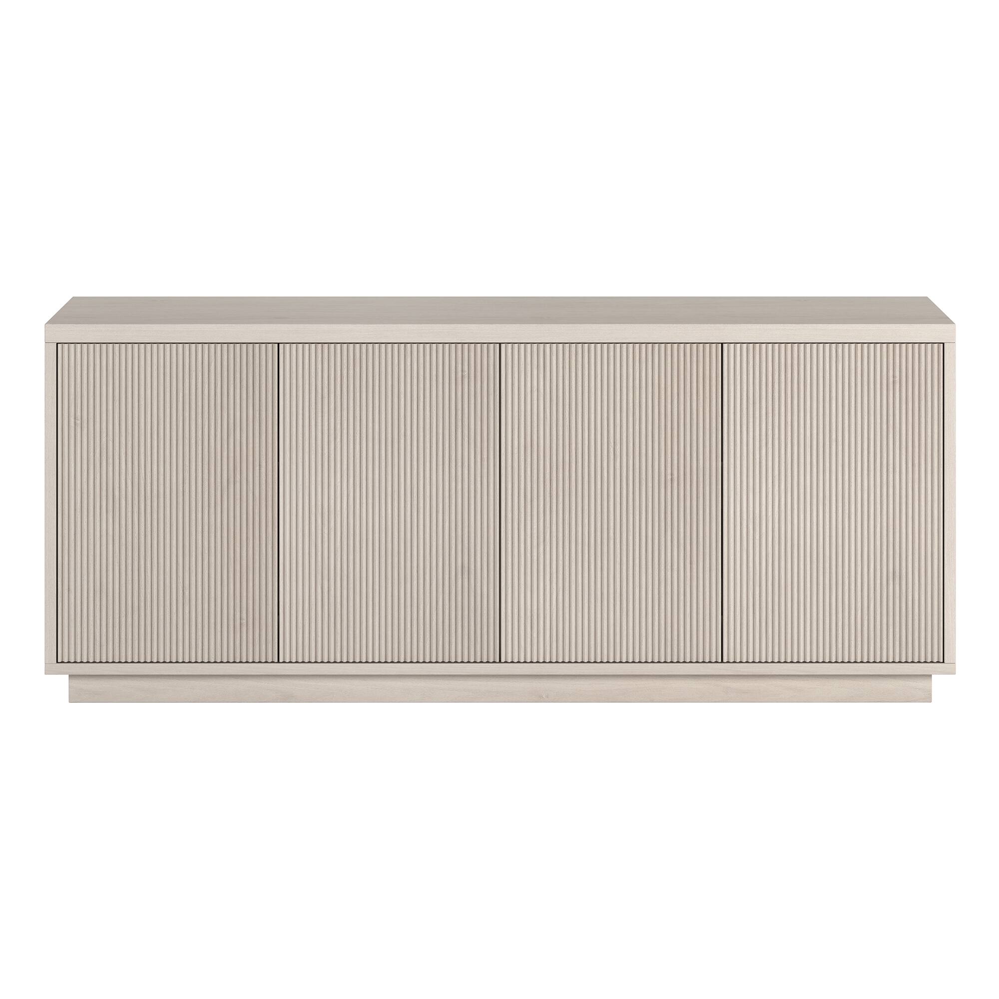 Angle. Hudson&Canal - Hanson Rectangular Fluted TV Stand for TV's up to 65" in Alder White - Alder White.