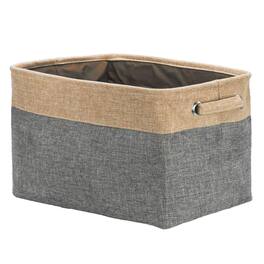 Sorbus - Collapsible Basket With Handles For Towels & Clothes (Single) - 15" L x 10.75" W x 9.50" H - Gray