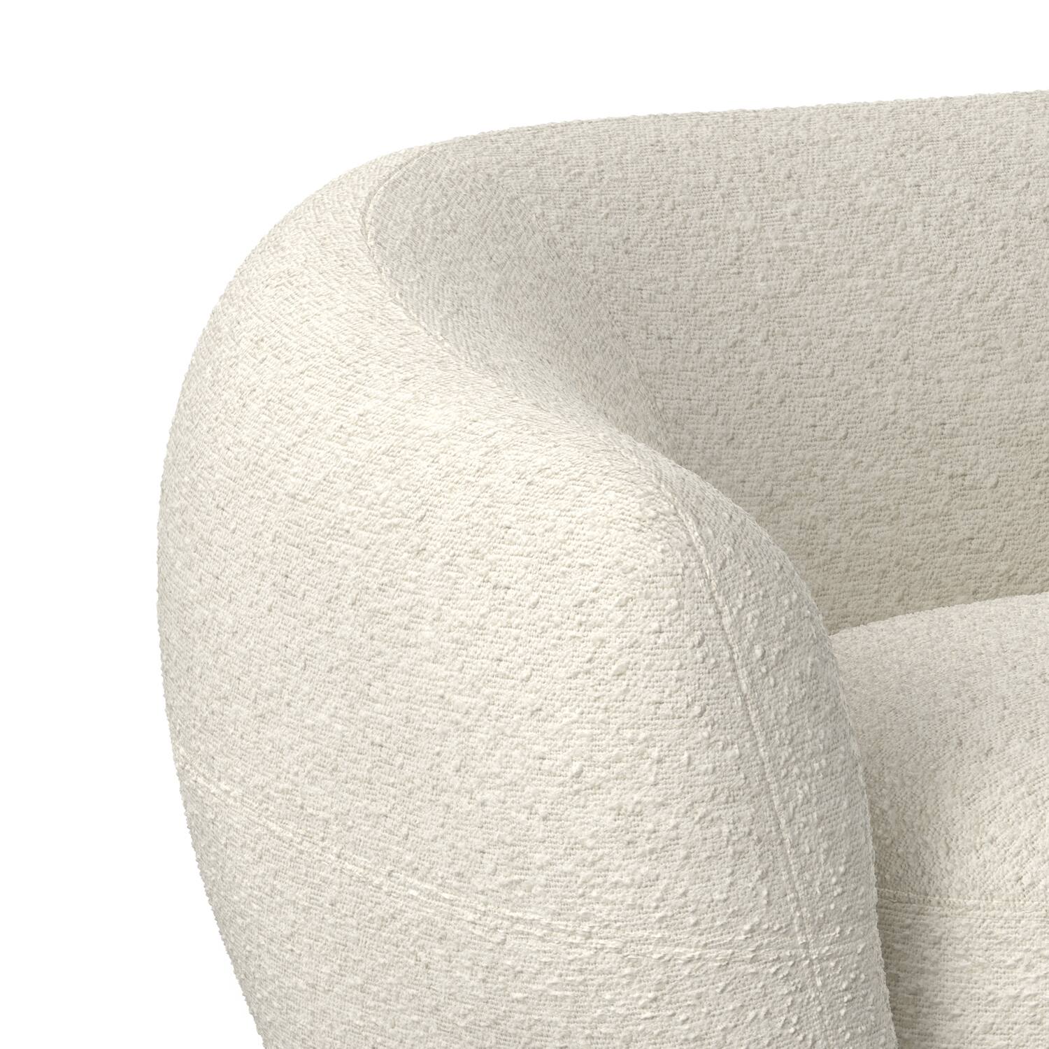 Alt View 1. Simpli Home - Sherri 69 inch Wide Contemporary Loveseat Sofa in Vanilla Cream Boucle Performance Fabric - Vanilla Cream.