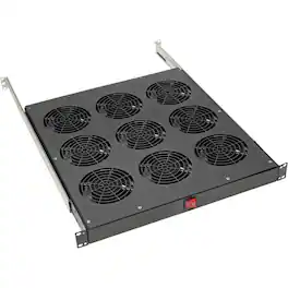 Tripp Lite - by Eaton Fan Tray for 19 in. Racks - 1U 9 120V High-Performance Fans 864 CFM C14 Inlet - 9 Fan - 1U - 19" - Black