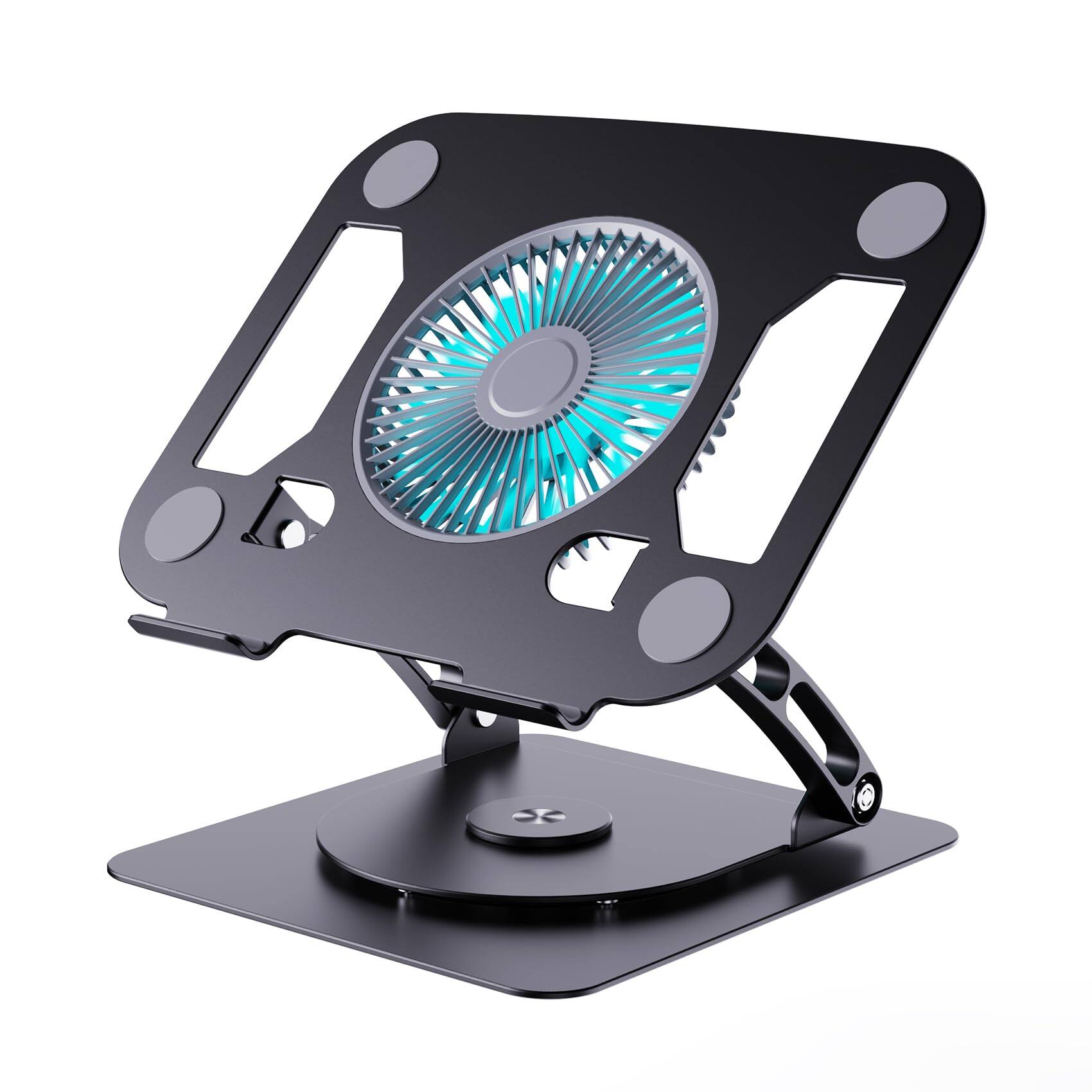 HongFei Laptop Cooling Stand with 3 Speed Fan, Adjustable Height ...