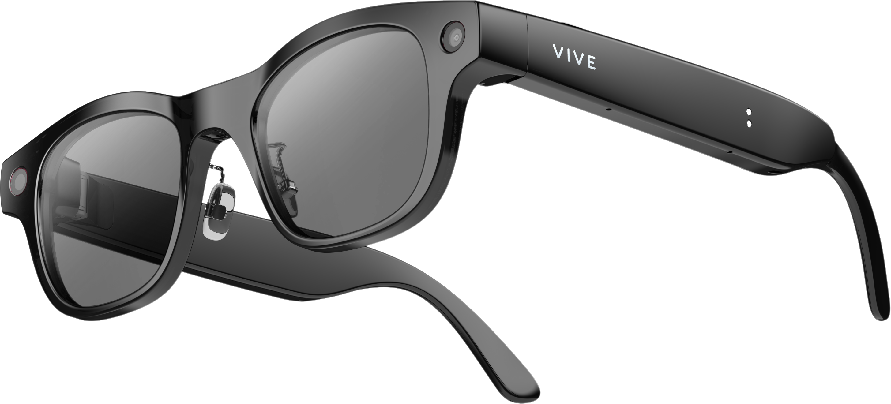 HTC - VIVE Eagle™ AI Glasses – Square (Wayfarer), Sunglass Lens - Black