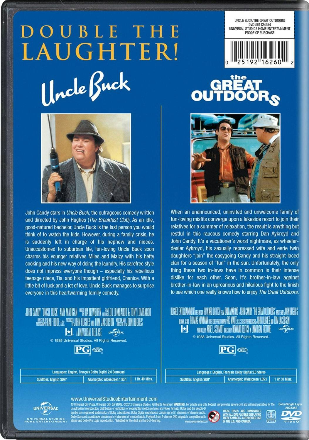 Back. The Great Outdoors/Uncle Buck (DVD Double Feature) [DVD].