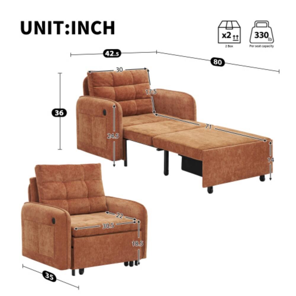 UNIT: INCH  
42.5 x 30 x 2 11  
Box 80  
330 lb  
Per seat capacity  
17.5 x 36 x 24.5 x 71 x 14 x 22 x 30.5 x 18.5 x 35
