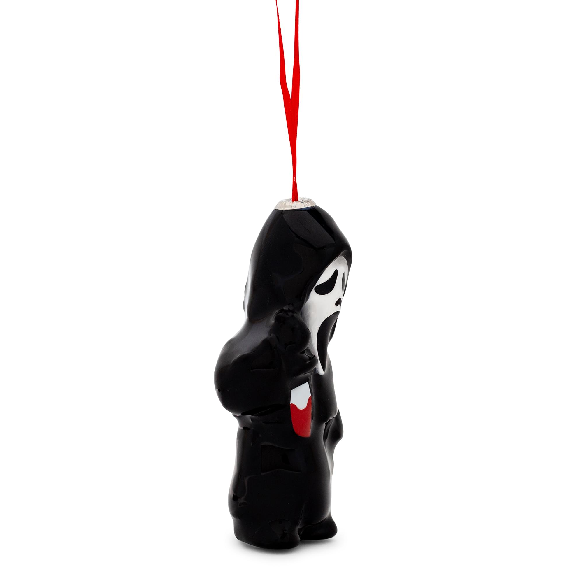 Alt View 1. Surreal Entertainment - Scream Ghostface 4-Inch Shatterproof Decoupage Ornament - Black.