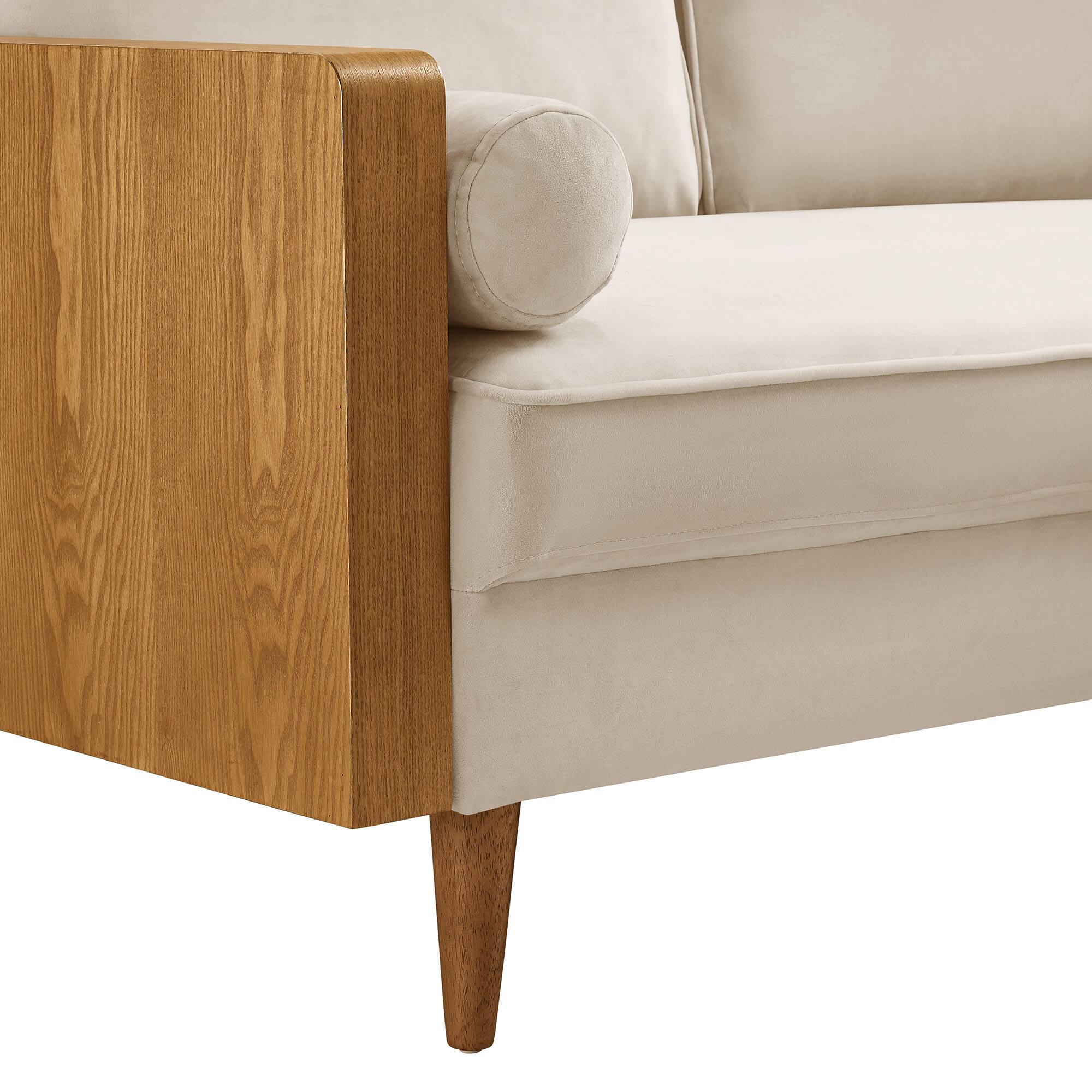 Alt View 5. Modway - Kellan Loveseat - Walnut Almond.