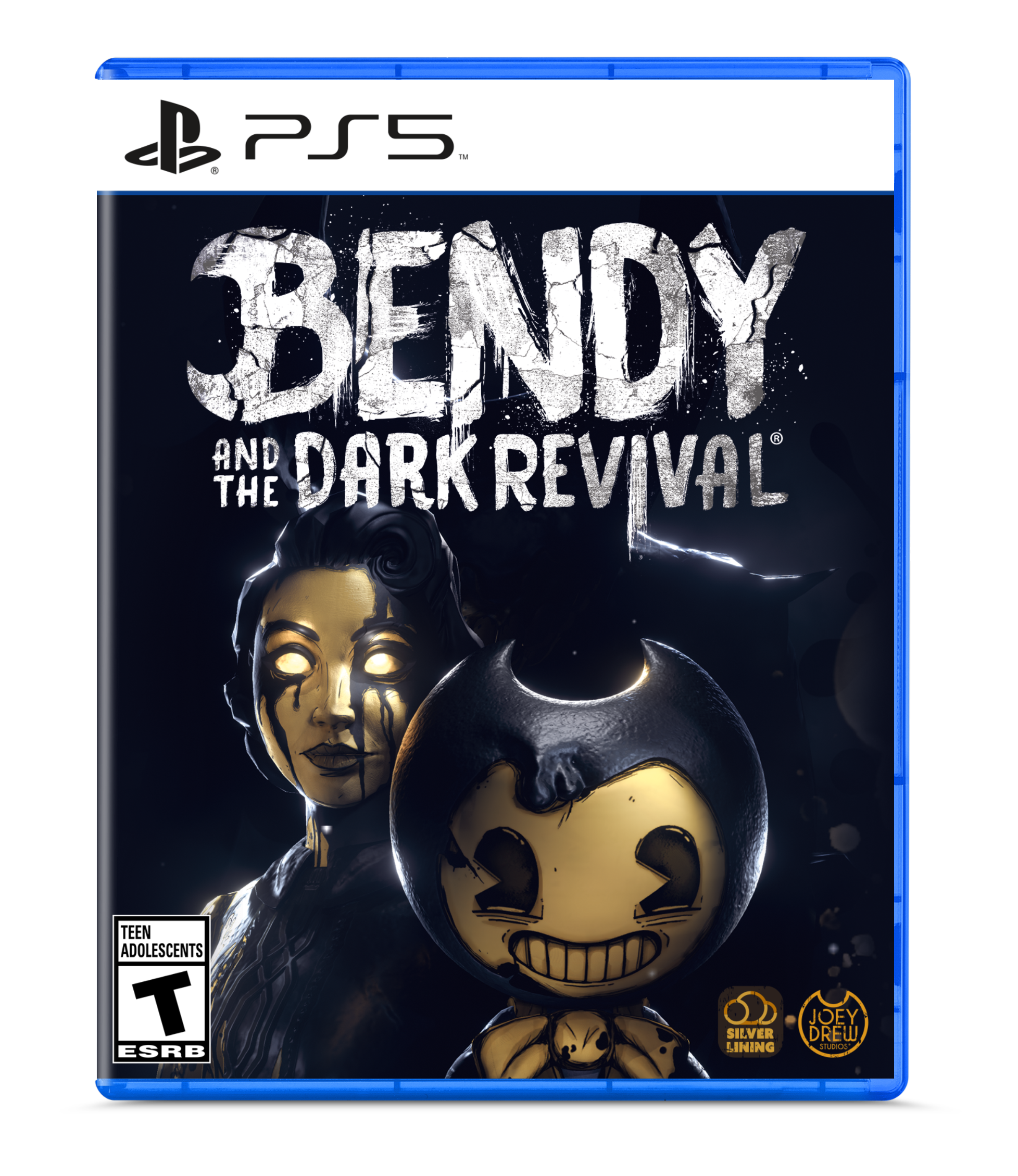PS5 - Bendy and the Dark Revival, a teen-rated video game by Silver Lining Studios, featuring Joey Drew Studios Africa.