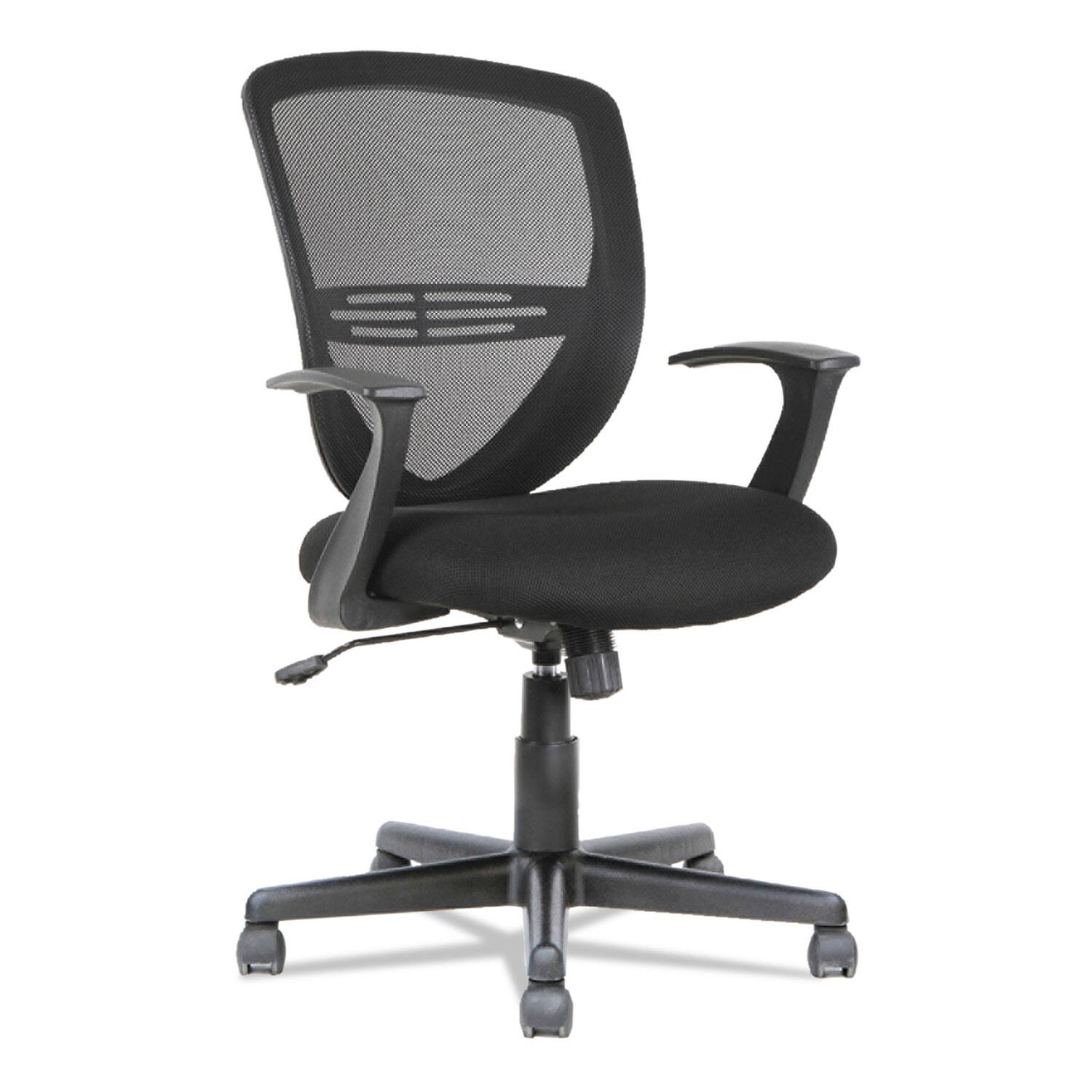 Front. Our Brands - OIF Swivel/Tilt Mesh Mid-Back Task Chair, Supports Up to 250 lb, 17.91" to 21.45" Seat Height, Black - Black.