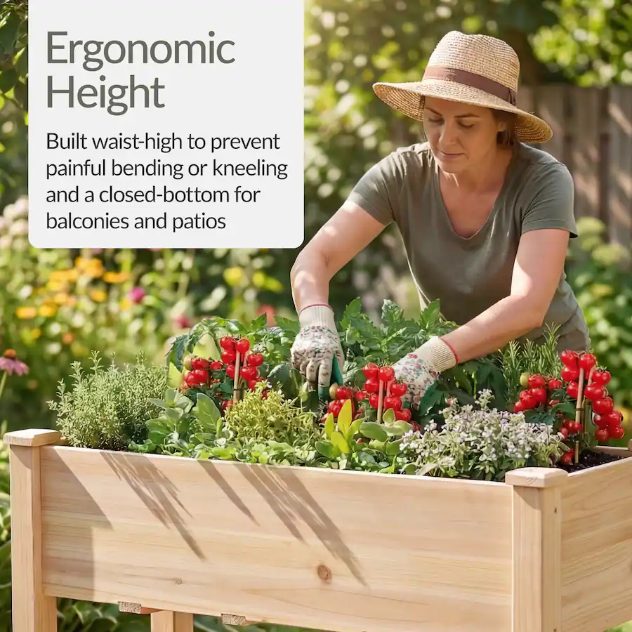 Best Choice Products 48x24x30in Raised Garden Bed, Elevated Wooden ...