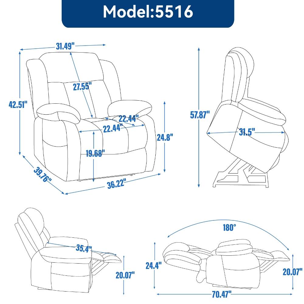 Model: 5516

31.49"
27.55"
42.51"
22.44" 22.44
24.8"
57.87"
31.5"
39.76"
19.68" 36.22"
180
35.4%
24.4" 20.07"
20.07"
70.47"