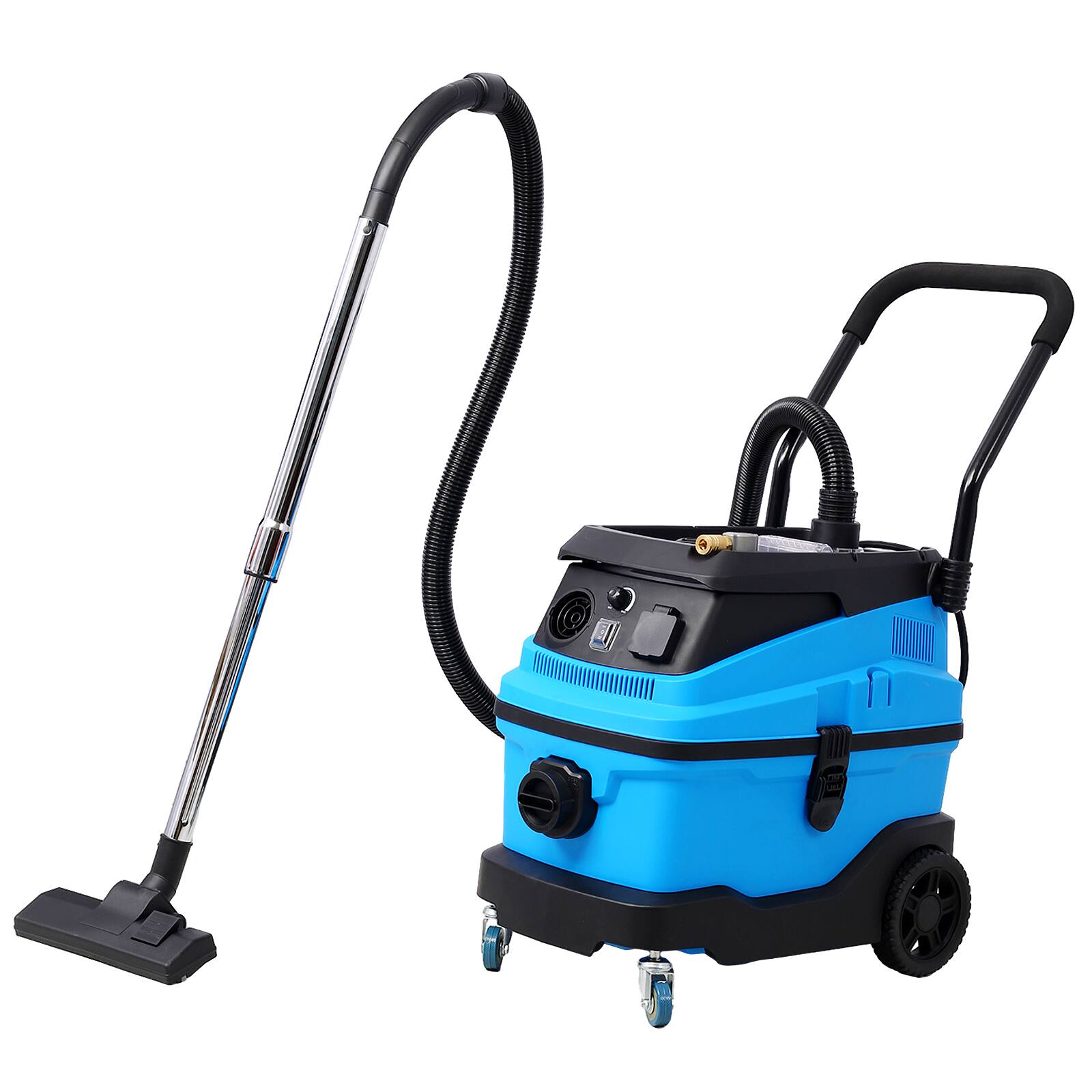 Left. GOODSILO - 3-in-1 Wet Dry Blow Vacuum with Powerful Suction for Garage, Workshop, and Home Cleaning - Black+Blue.