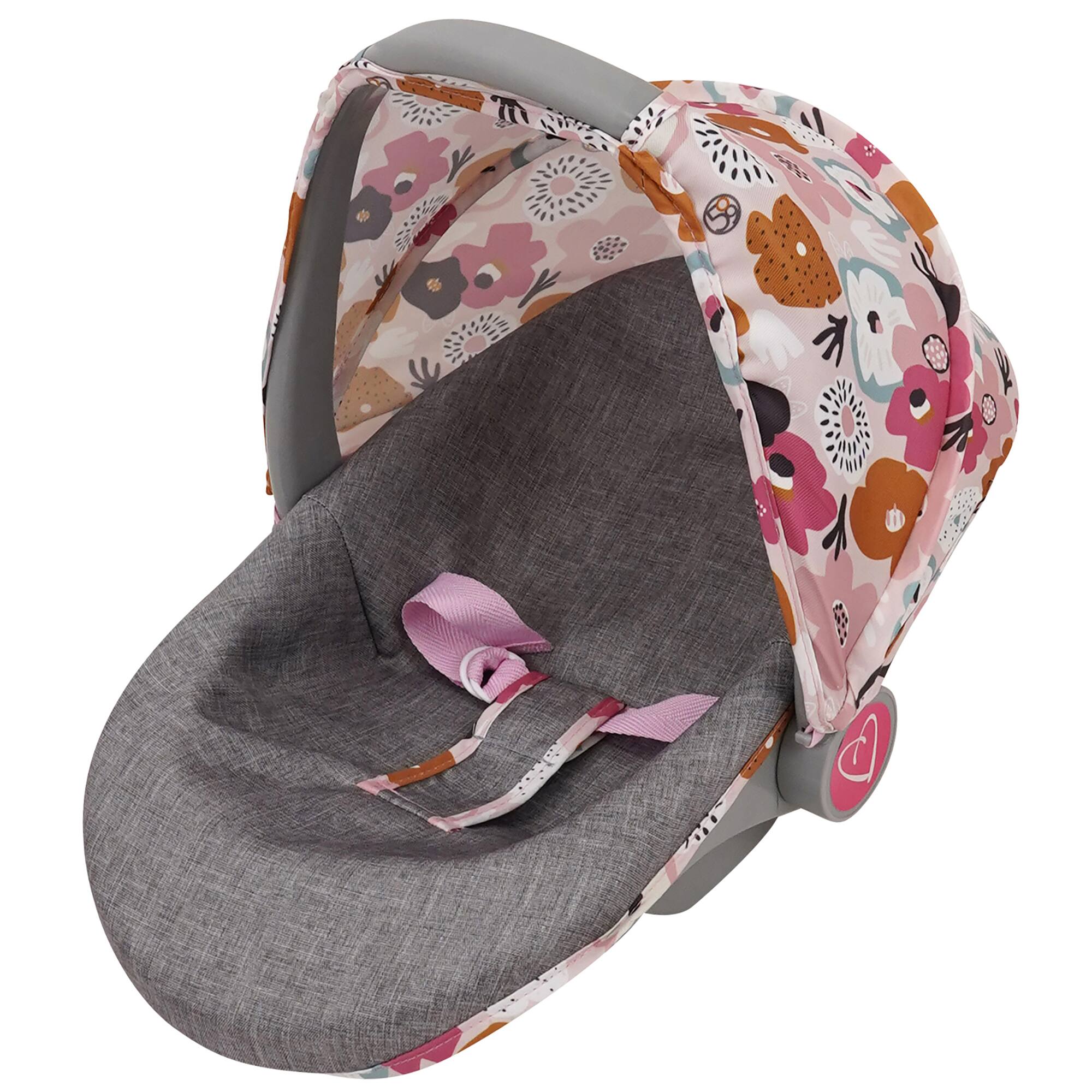Front. 509 Crew - 509 Crew - Melange Flora - 3-In-1 Doll Car Seat -For Dolls Up To 18",3+.