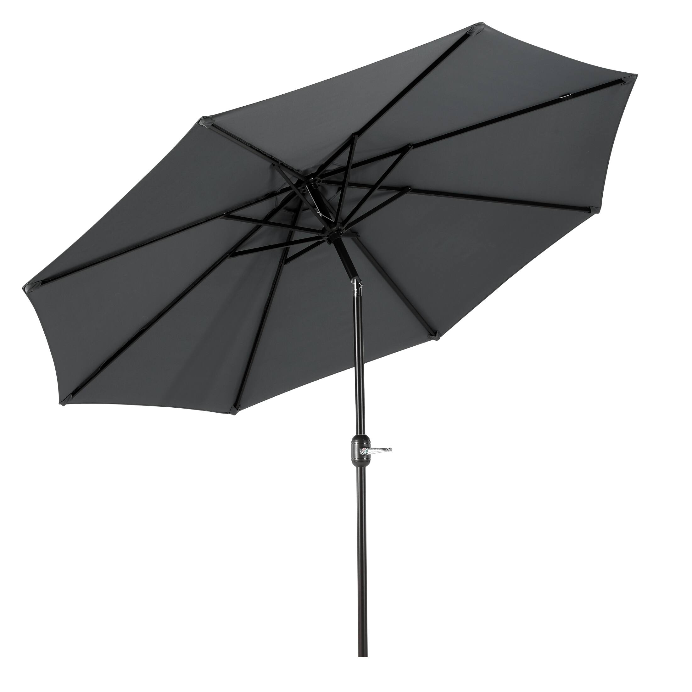 Back. WestinTrends - WestinTrends Paolo 9 ft. Patio Table Umbrella with tilt and crank features - Gray.
