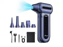 Rosewill - Cordless Air Duster - 130k RPM, Turbo Mode, 4-Gear Blower with Charging, Inflation & Suction