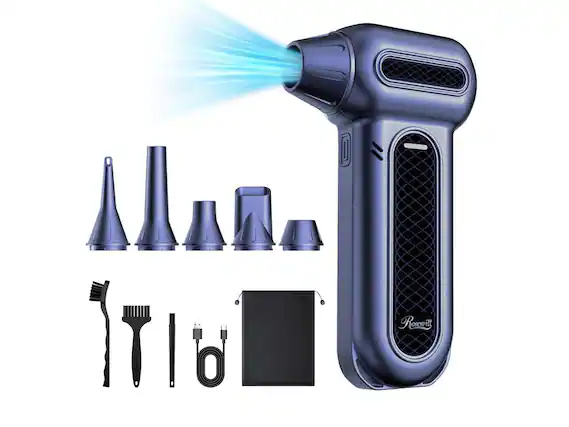 Front. Rosewill - Rosewill Cordless Air Duster - 130k RPM, Turbo Mode, 4-Gear Blower with Charging, Inflation & Suction.