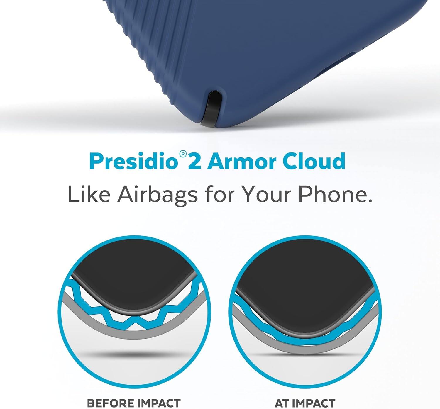 Presidio® 2 Armor Cloud  
Like Airbags for Your Phone.  

BEFORE IMPACT  
AT IMPACT