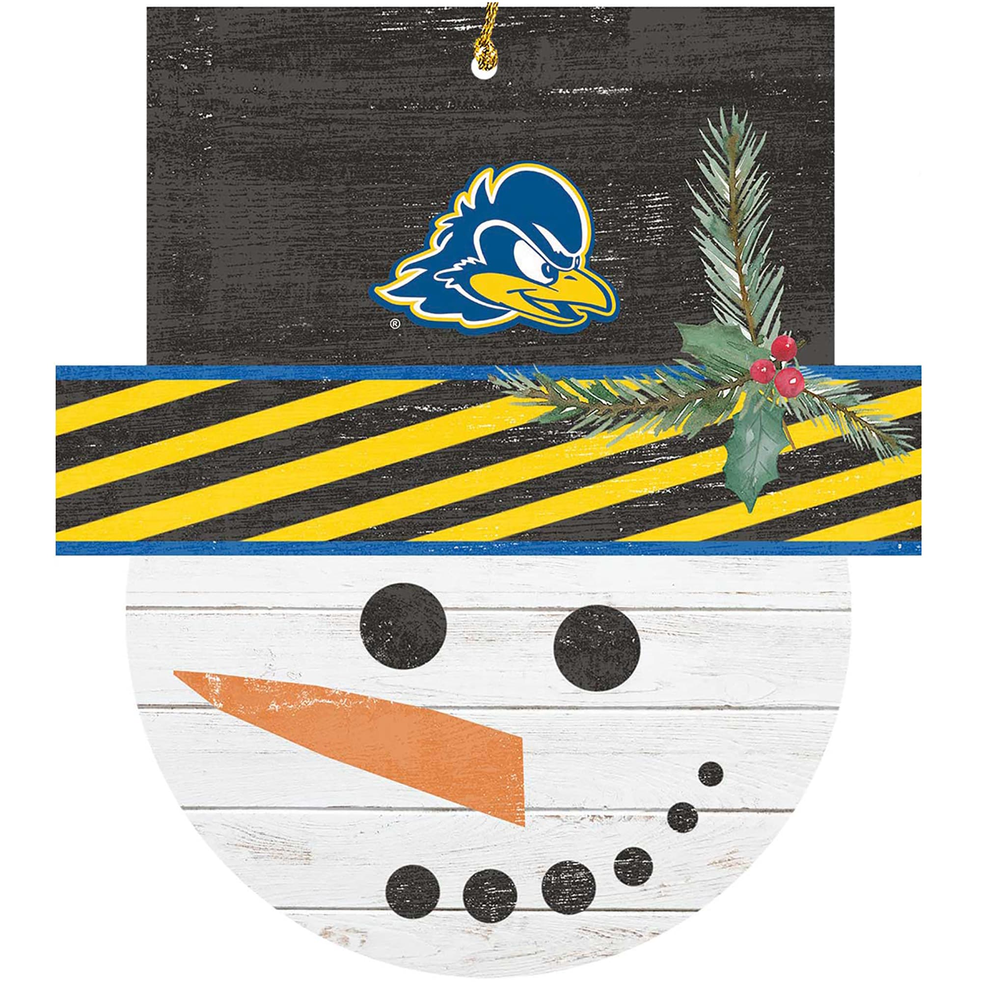 Alt View 3. Jardine - Delaware Fightin' Blue Hens Ornament Bundle - White.