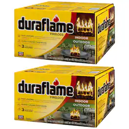 Duraflame - 4.5lb Indoor Outdoor Fireplace Fire Pit Firelog, 3 Hr Burn Time, 12 Pk