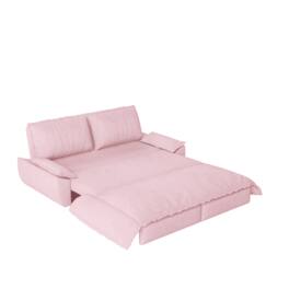 Kadyn - 73.2" Queen Pull Out Sofa Bed, 3-in-1 Convertible Sleeper Sofa, Velvet Loveseat Bed - Pink