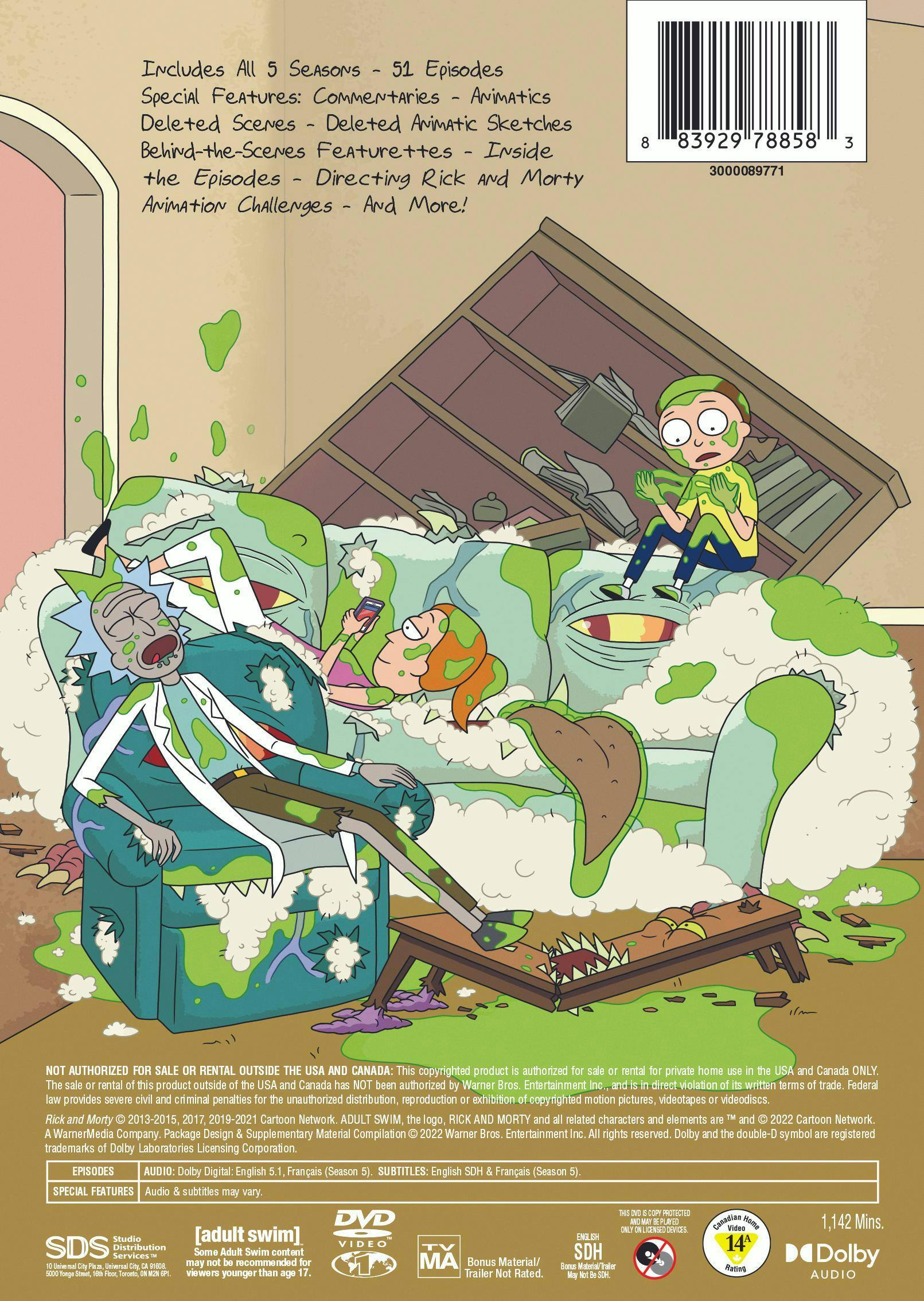 Angle. Rick and Morty: Seasons 1-5 (Box Set) [DVD].