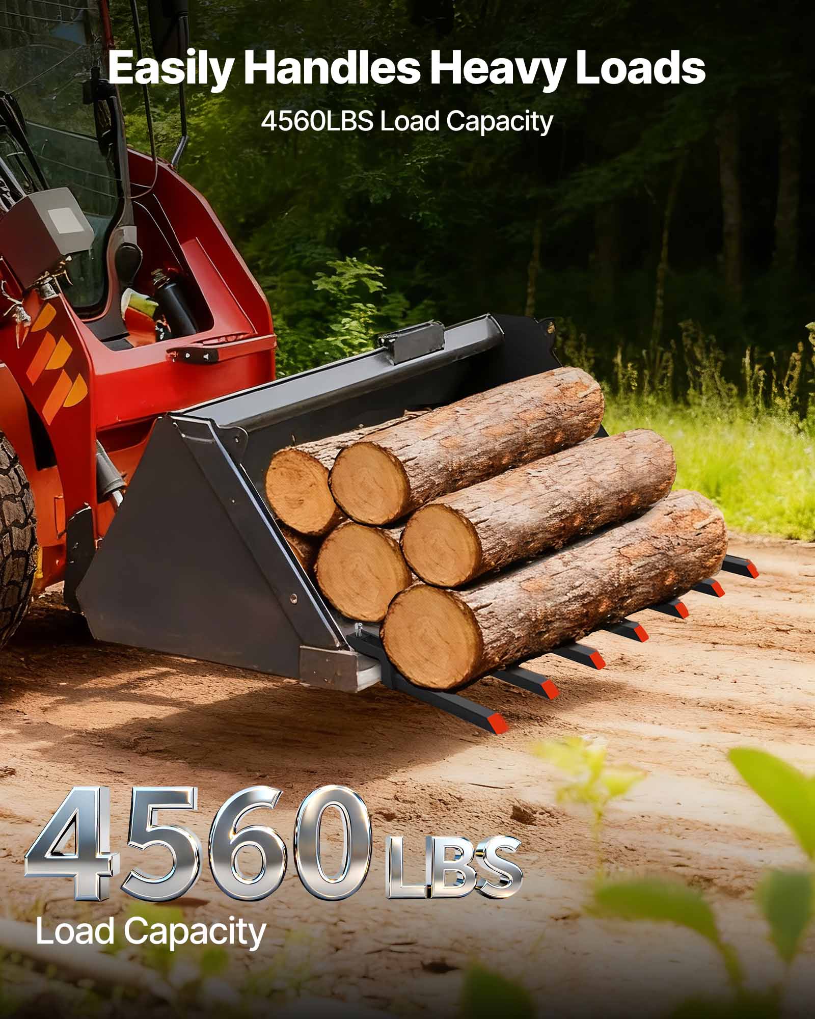 Easily Handles Heavy Loads  
4560 LBS Load Capacity  
4560 LBS Load Capacity