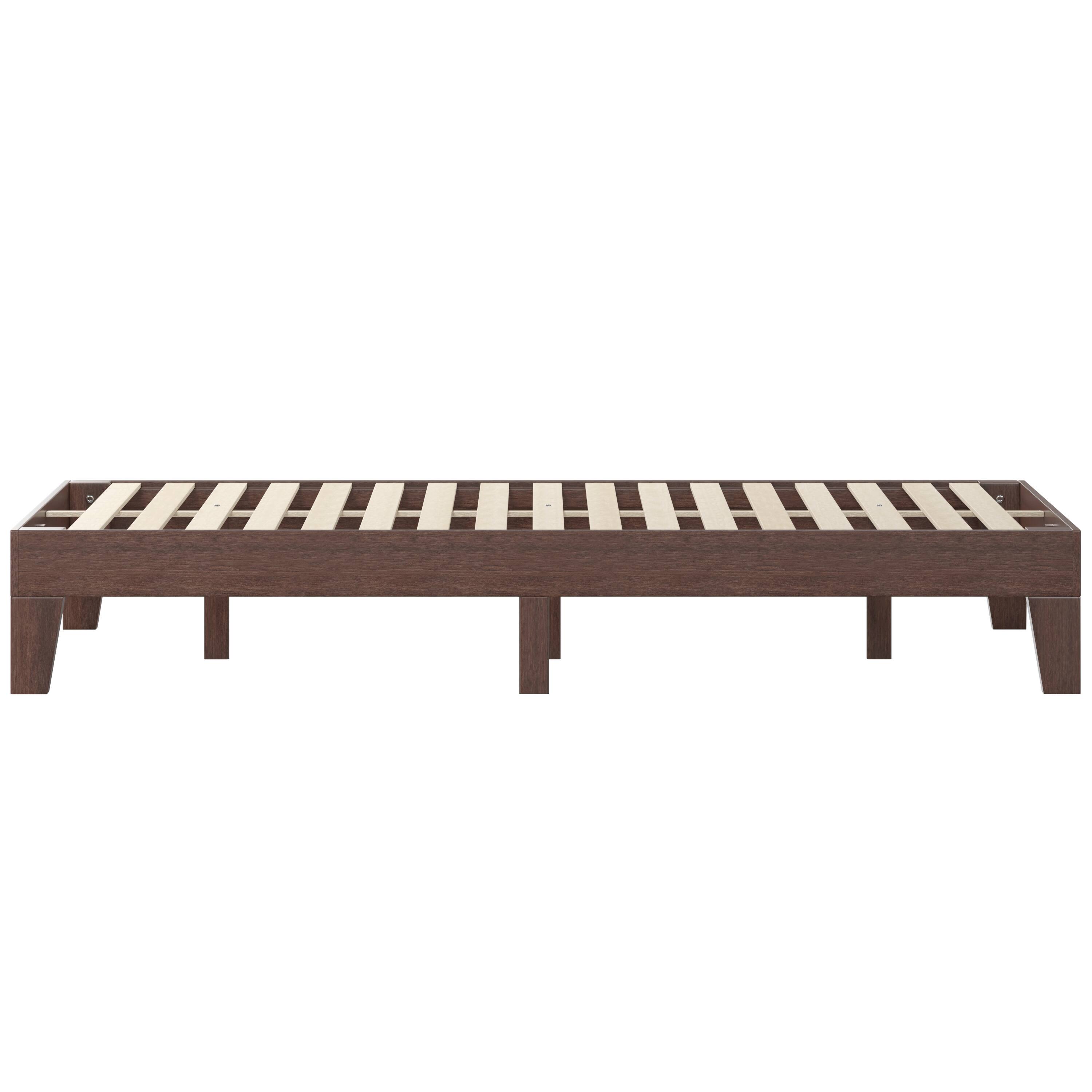 Alt View 7. Emma + Oliver - Avila Wooden Platform Bed with Wooden Support Slats; No Box Spring or Foundation Required - Walnut.