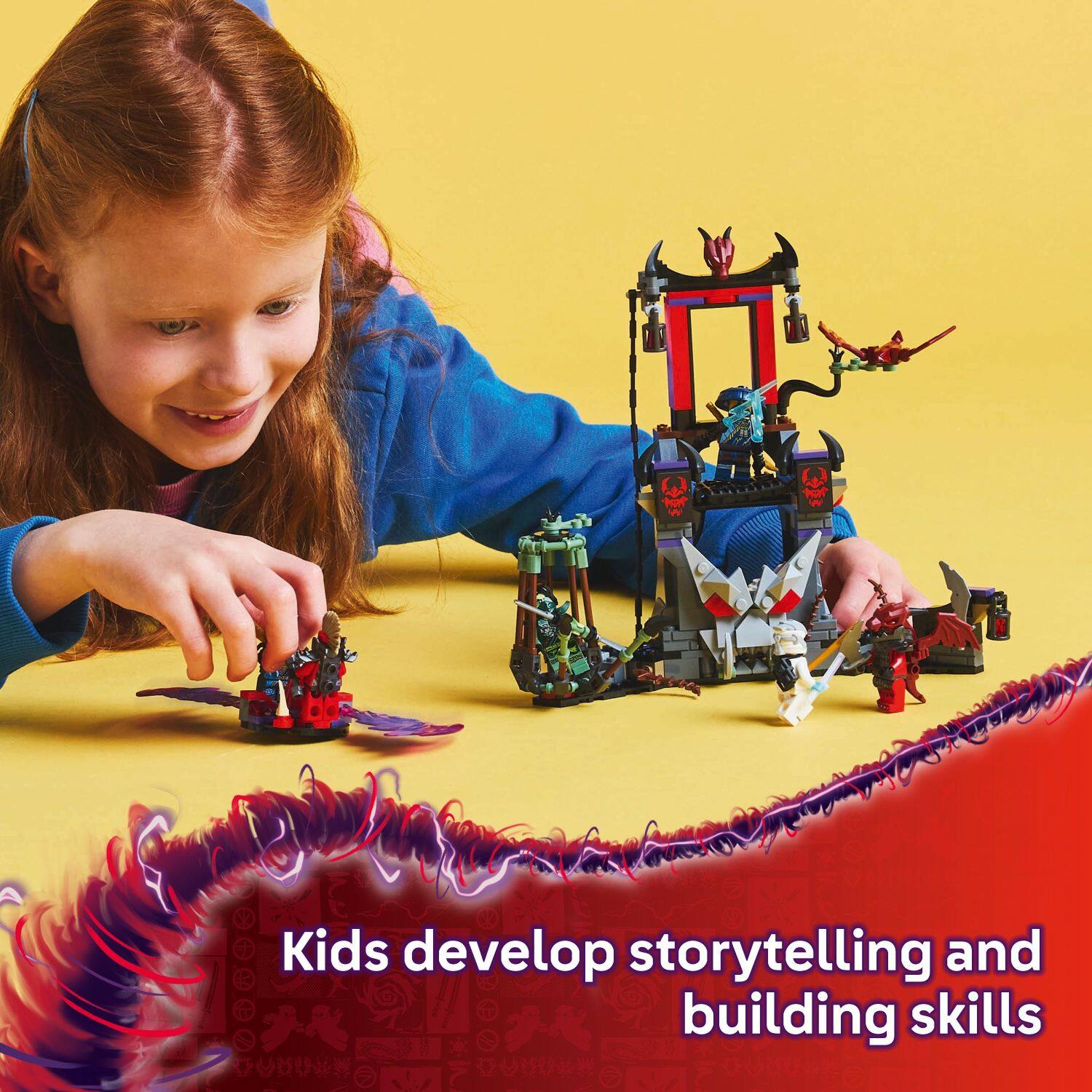Kids develop storytelling and building skills.