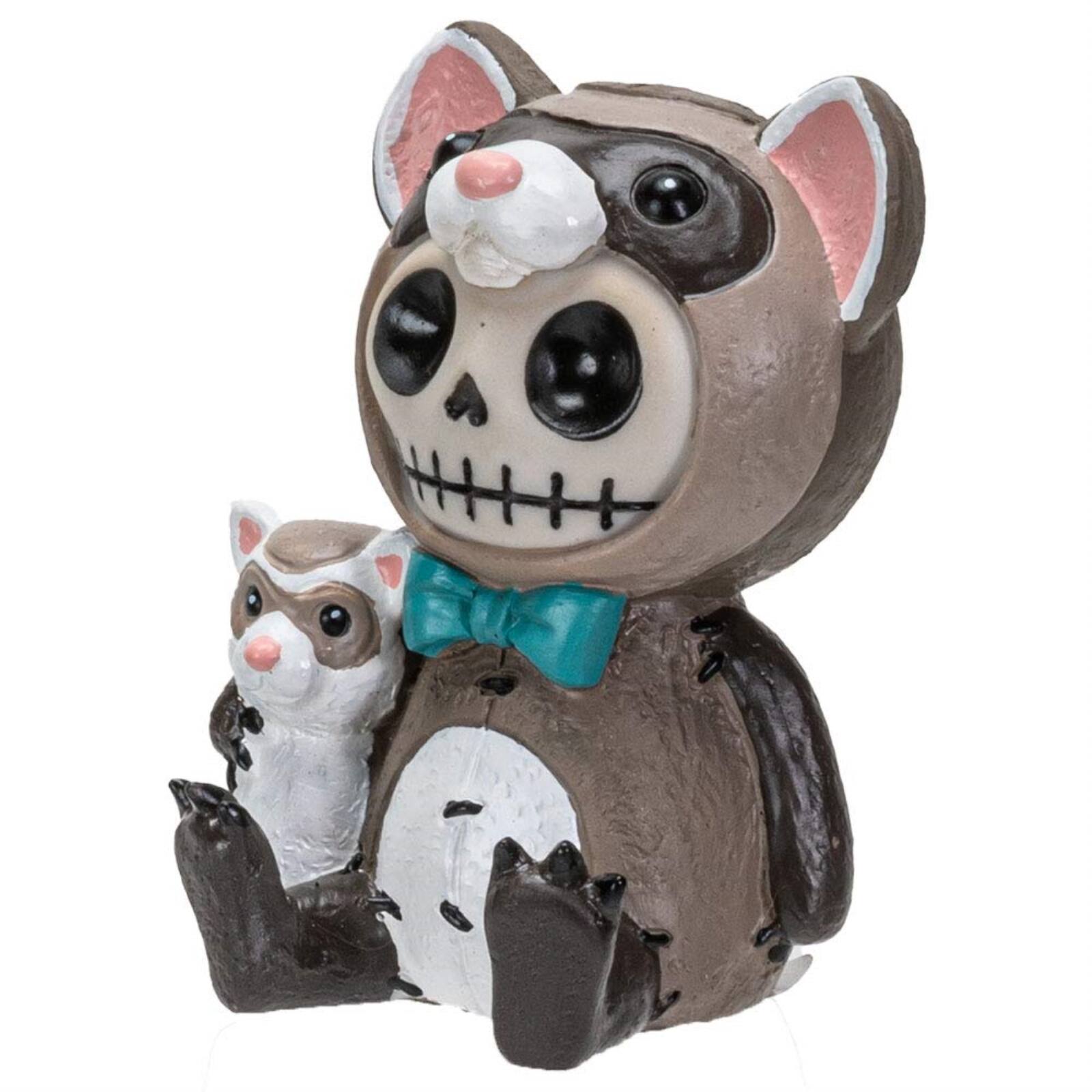 Alt View 1. Pacific Trading - Furrybones Ferris Skeleton in Ferret Costume Figurine 3 inch - Brown.