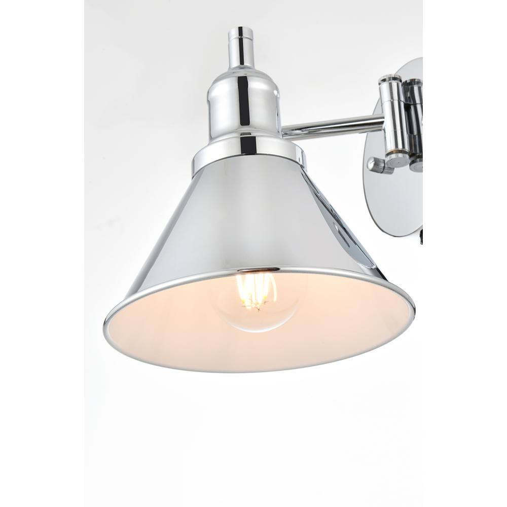 Alt View 1. Living District - Judson 1 light Chrome swing arm wall sconce - Chrome.