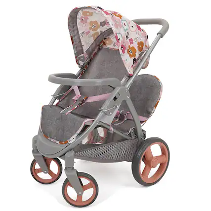 Front. 509 Crew - 509 Crew - Melange Flora - Mabelle Duo Twin Doll Stroller -2 Dolls 18", 3+.