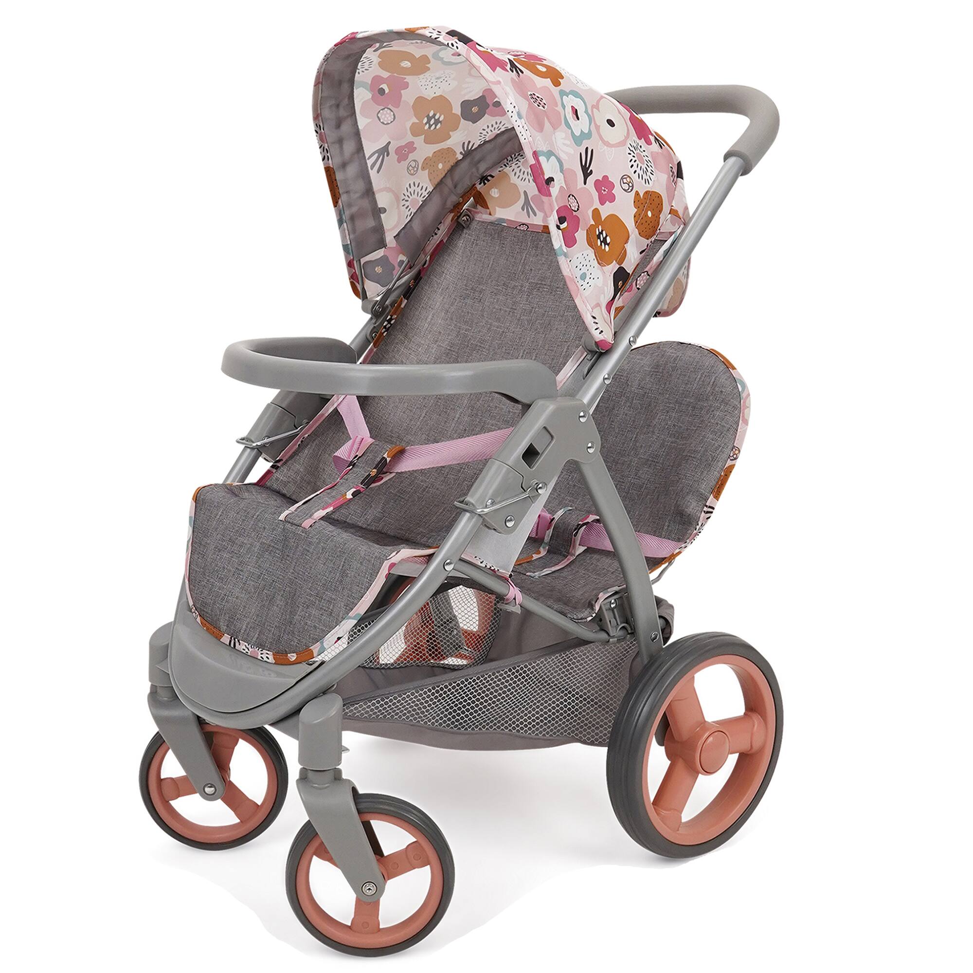 Front. 509 Crew - 509 Crew - Melange Flora - Mabelle Duo Twin Doll Stroller -2 Dolls 18", 3+.