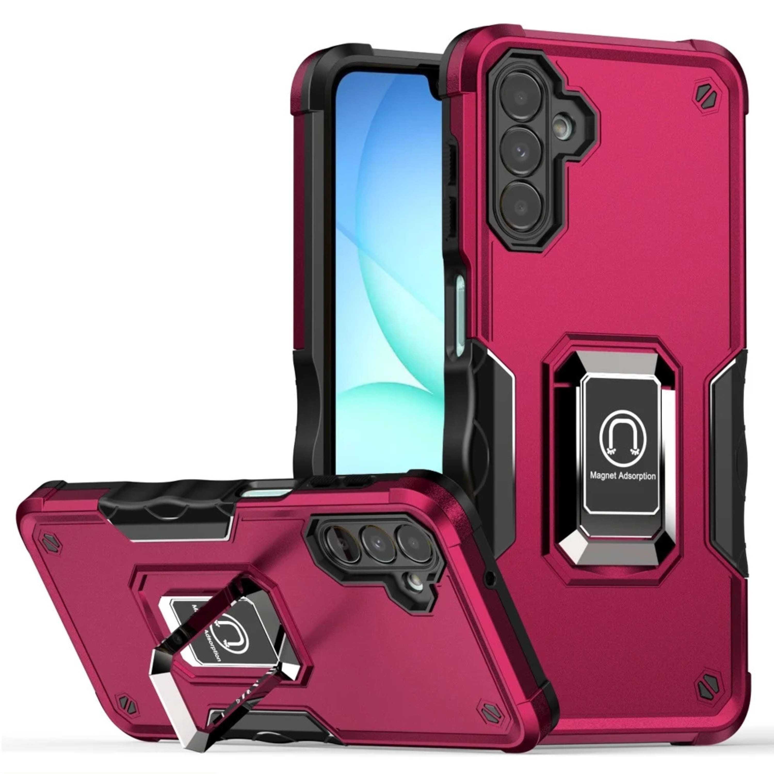 Kitcheniva - Heavy Duty Case For Samsung A17 5G With Magnetic Ring Stand And Grip Design - Hot Pink price history on PriceWatchPro