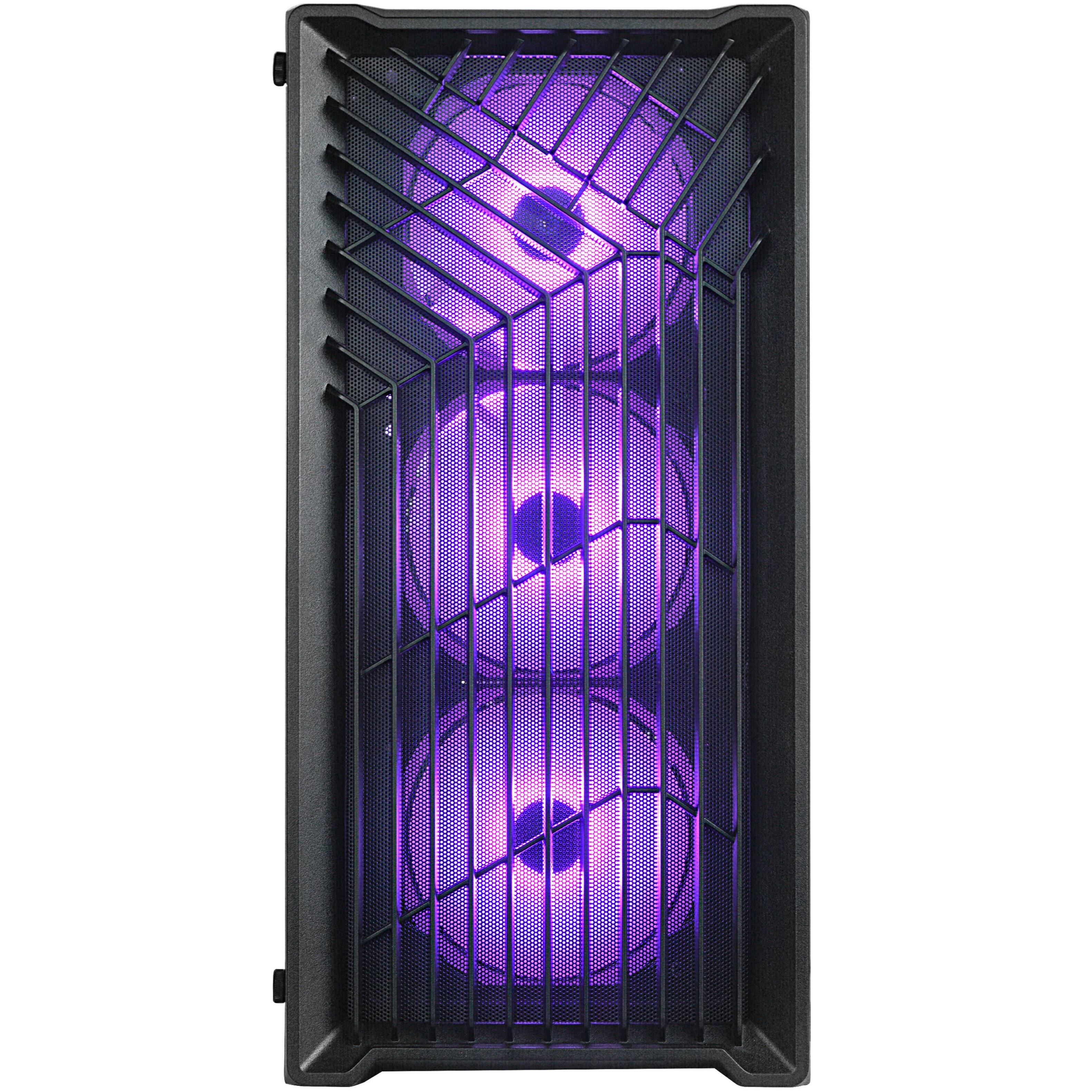 Alt View 8. Blackout Computers - Eclipse V2 - Gaming Desktop - Intel Core i7 - AMD RX 580 8GB - 16GB Memory - 1TB PCIE 3.0 SSD - Windows 11 Pro - RGB VR - Matte Black.